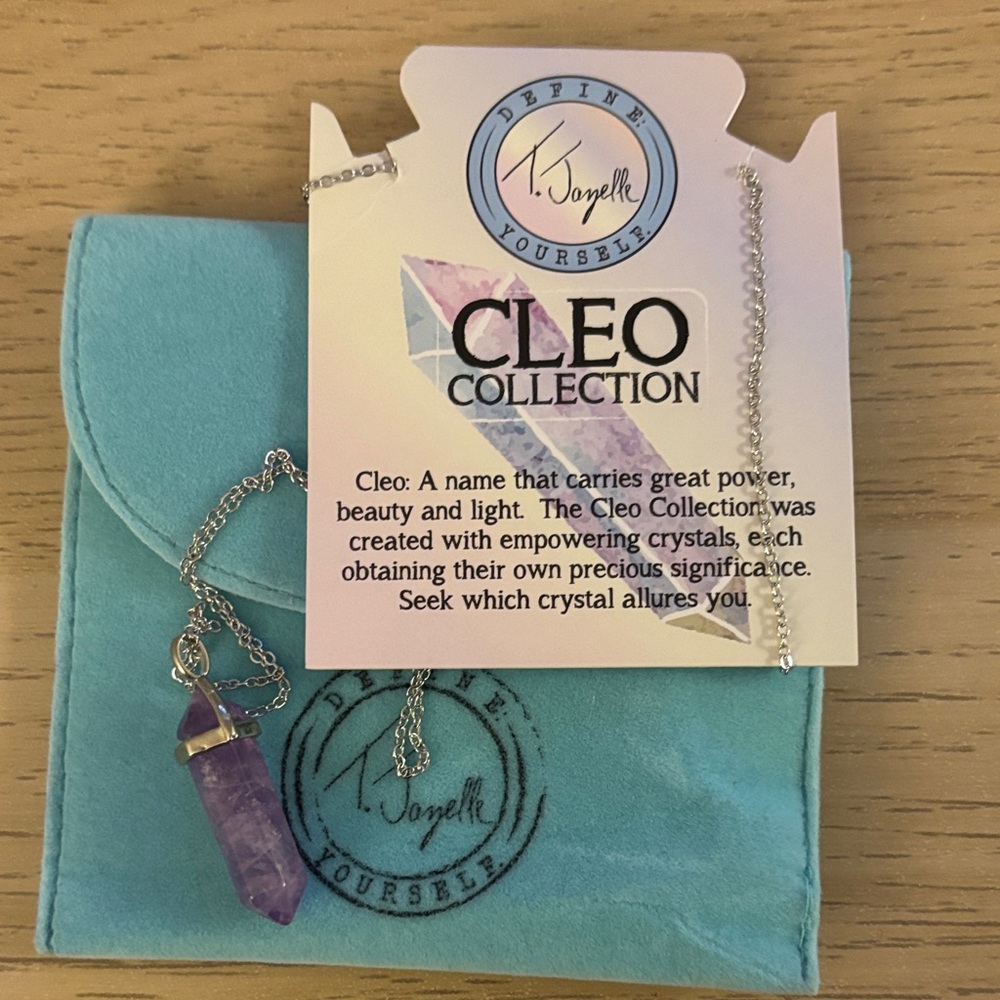 Cleo Collection Amethyst Pendant Necklace
